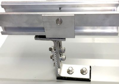 Adjustable Anchor for corrugated roofs with a U Bracket.